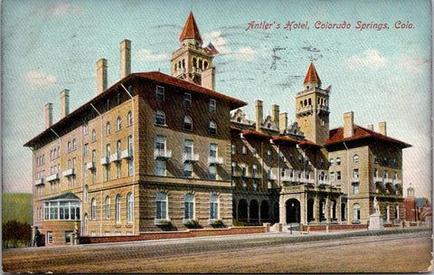 CO, Colorado Springs - Antlers Hotel - 1908 postcard - 2k0488