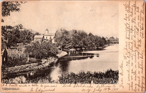 NY, LOCH SHELDRAKE - Loch and area - E F Brannings Artino postcard - 2k0493