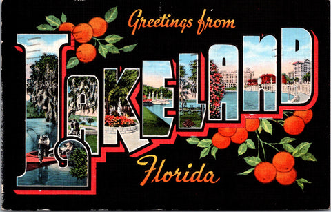 FL, Lakeland - Greetings from - Large Letter postcard - 2k0524