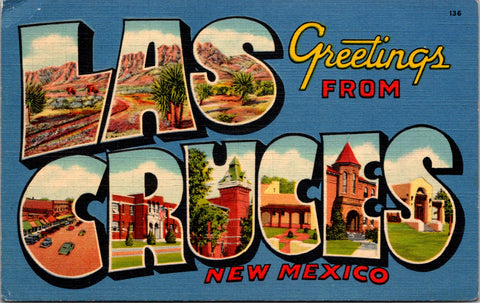 NM, Las Cruces - Greetings from - Large Letter postcard - 2k0525