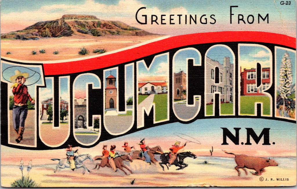 NM, Tucumcari - Greetings from - Large Letter postcard - 2k0528