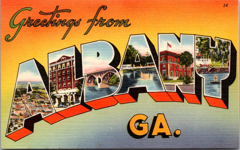 GA, ALBANY - Greetings from - Large Letter (original SOLD) 2k0542