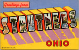 OH, STRUTHERS - Greetings from - Large Letter postcard - 2k0548