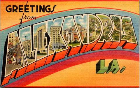 LA, ALEXANDRIA - Greetings from - Large Letter postcard - 2k0552