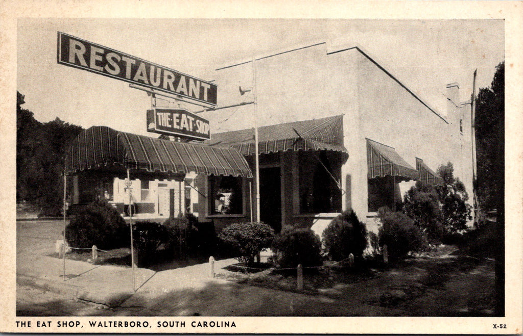 SC, WALTERBORO - The Eat Shop Restaurant postcard - 2k0569
