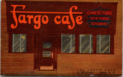 ND, Fargo - Fargo Cafe Restaurant - 1957 postcard - 2k0621