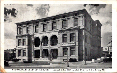 MO, St Louis - Automobile Club building - 1946 postcard - 2k0635