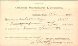 MI, HOLLAND - Ottawa Furniture Co - Receipt - Postal Card (original SOLD) 2k0743