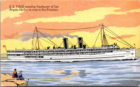 Ship Postcard - YALE, S S - triple screw - Los Angeles Steamship Co - 2k0873