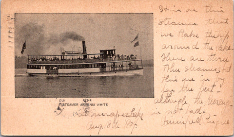 Ship Postcard - ARMENIA WHITE - Steamer @1904 (original SOLD) 2k0874