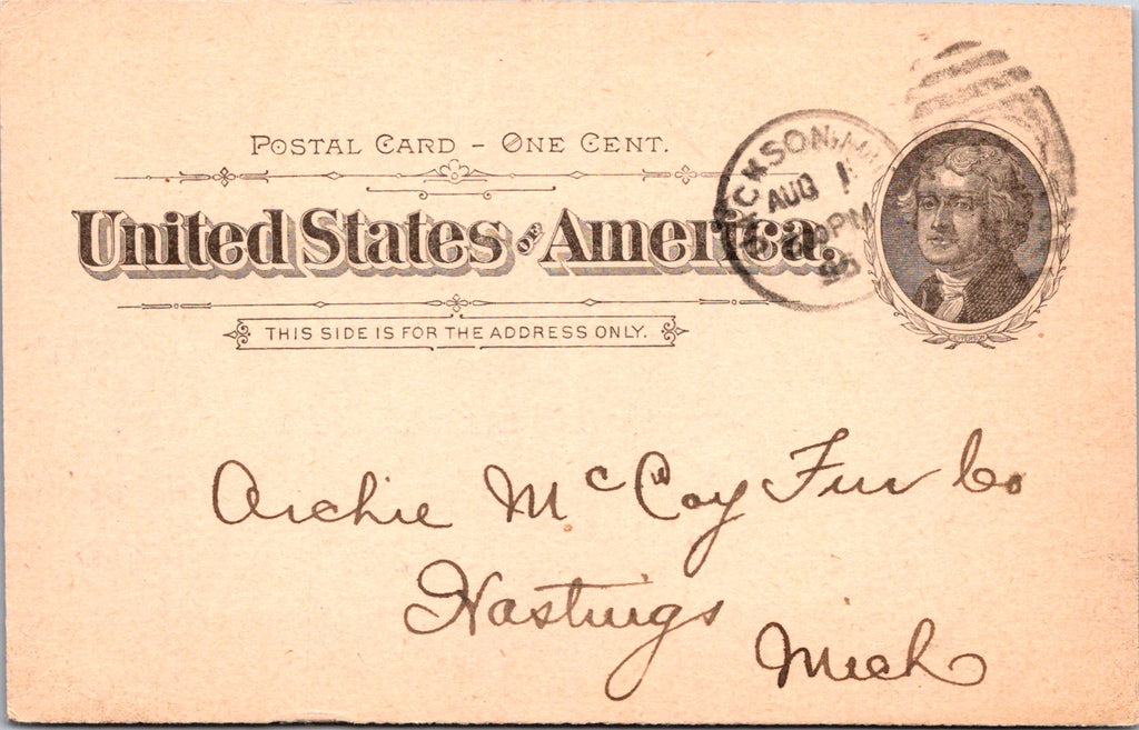 MI, JACKSON - Jackson Glass Works - French Mirror Plates - Postal Card - 2k0896