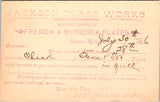 MI, JACKSON - Jackson Glass Works - French Mirror Plates - Postal Card - 2k0896