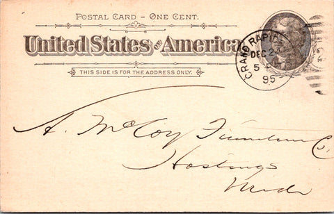 MI, GRAND RAPIDS - H Leonard & Sons - Crockery, Glassware, Lamp - Postal Card -