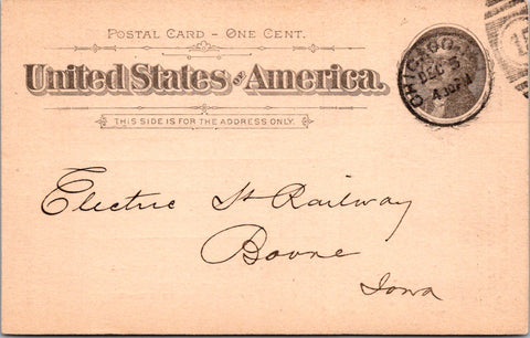 IL, Chicago - W R CLARKE & CO - Steam Pipe Coverings, Price List - Postal Card -