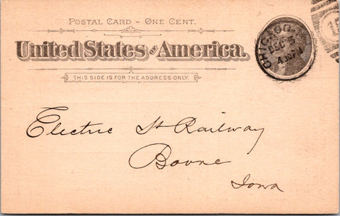 IL, CHICAGO - W R Clarke & CO - Steam Pipe Coverings, Price List - Postal Card -