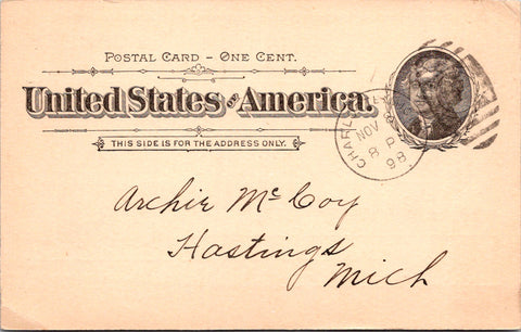 MI, CHARLOTTE - Charles Bennett Furniture Co @1898 Postal Card (original SOLD) 2k0915