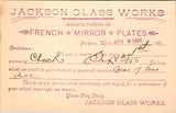 MI, JACKSON - Jackson Glass Works @1896 - Postal Card (original SOLD) 2k0918
