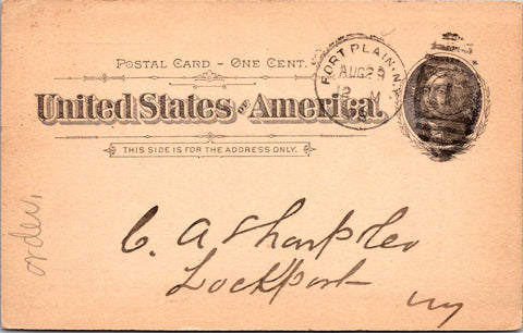 NY, Fort Plain - HERBERT C WOOD - Wholesale, Retail Grocer - Postal Card - 2k092