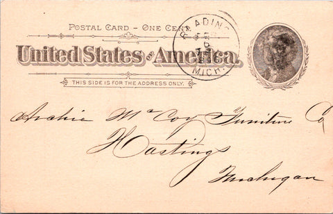 MI, READING - ACME Chair Co - C D Schermerhorn Postal Card (original SOLD) 2k0924