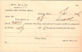MI, DETROIT - Smith, Day & Co - Chairs and Spring Beds - Receipt - Postal Card -