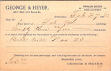 WI, MILWAUKEE - George & Heyer - Parlor Goods & Lounges - Postal Card - 2k0928