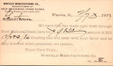 OH, WARREN - WINFIELD MANUFACTURING CO - Postal Card (original SOLD) 2k0936