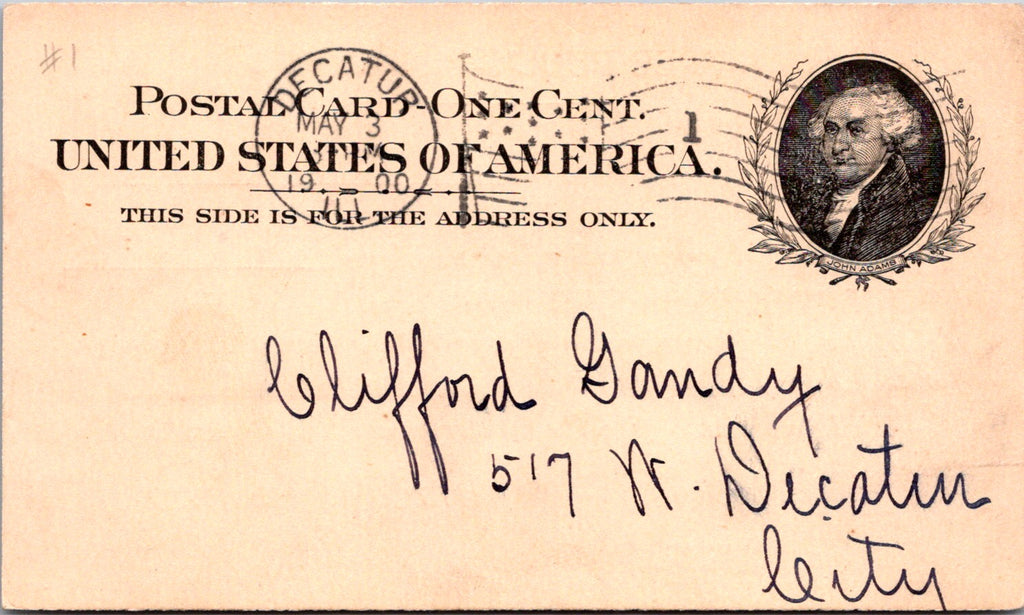 IL, DECATUR - Free Public Library - Alice G Evans, Librarian - Postal Card - 2k0
