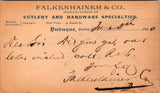 IA, Dubuque - FALKENHAINER & CO - Cutlery, Hardware - Postal Card - 2k0960