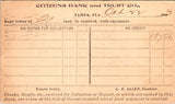 FL, TAMPA - Citizens Band and Trust Co - C E Allen, Cashier - Postal Card - 2k09