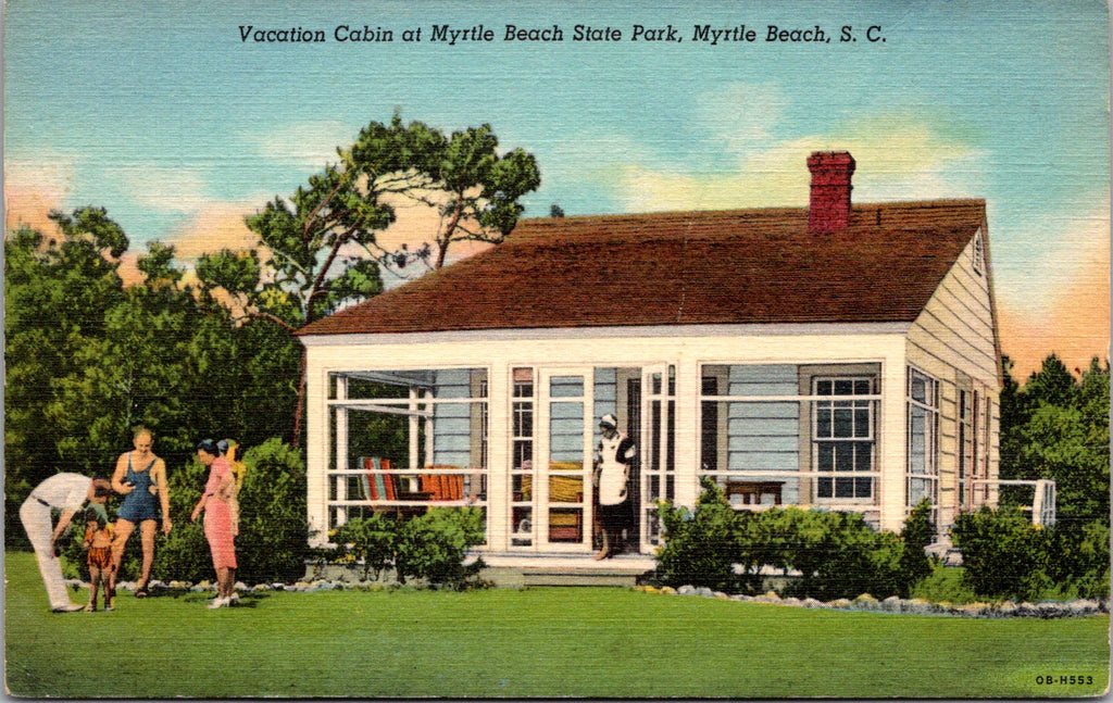SC, Myrtle Beach - STATE PARK - Vacation Cabin - Curteich postcard - 2k0988