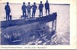 Ship Postcard - DEUTSCHLAND - Men standing on the bow - postcard- 2k1365