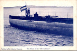 Ship Postcard - DEUTSCHLAND - Stern of the Deutschland, raising German flag - 2k