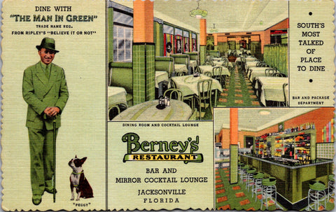 FL, JACKSONVILLE - BERNEYS - Bar and Mirror Cocktail Lounge - 2k1423