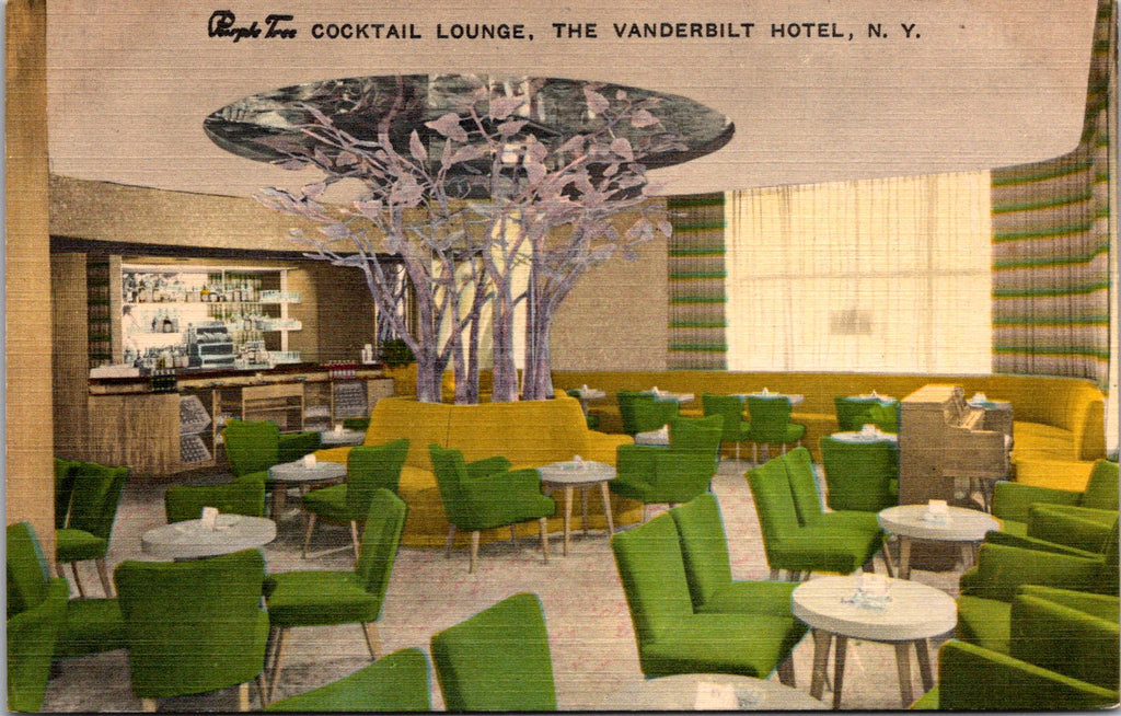 NY, NEW YORK CITY - PURPLE TREE - Cocktail Lounge in Vanderbilt Hotel - 2k1443