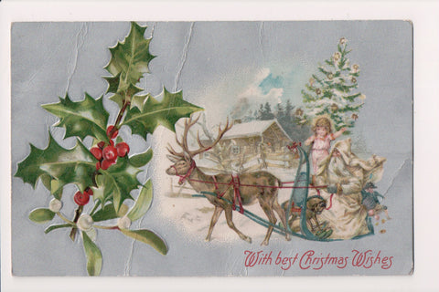 Xmas postcard - Christmas - Santa in White - 400480