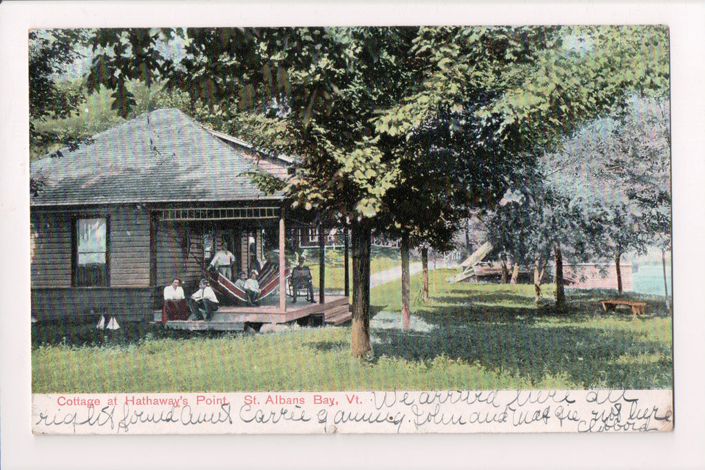 VT, St Albans Bay - Hathaways Point, Cottage with people, hammock - 500012
