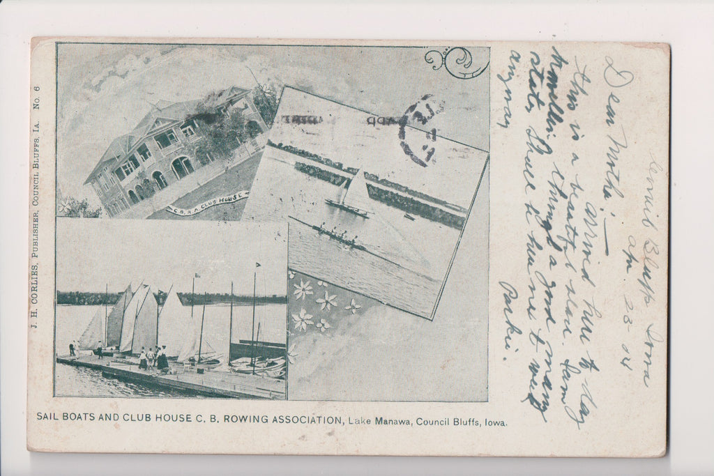 IA, Council Bluffs - C B Rowing Assoc, Lake Manawa, club house - 500068