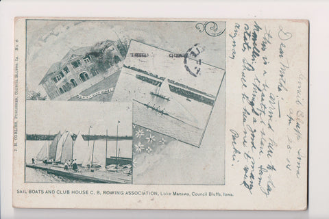 IA, Council Bluffs - C B Rowing Assoc, Lake Manawa, club house - 500068