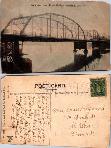 OR, Portland - Morrison Street Bridge (NEW) - 1908 postcard - 500183
