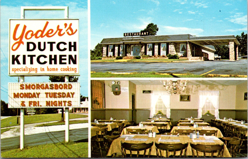 SC, ABBEVILLE - Yoders Dutch Kitchen restaurant postcard - 500247