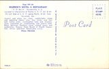 SC, HARDEEVILLE  - Warrens Motel, Restaurant postcard - 500543