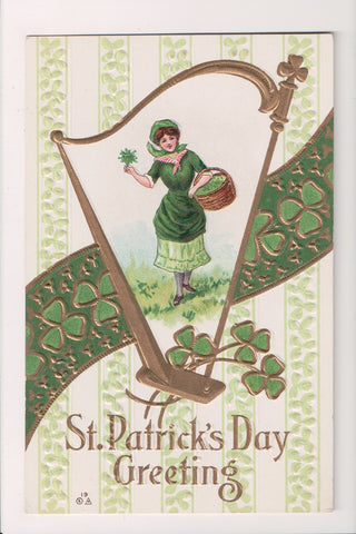 St Patrick - St Patricks Day Greeting - Nash postcard - 500618