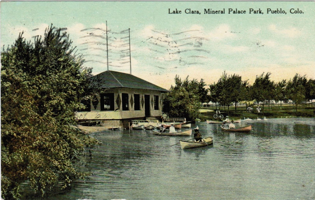 CO, Pueblo - Lake Clara, Mineral Palace Park postcard - SL2429