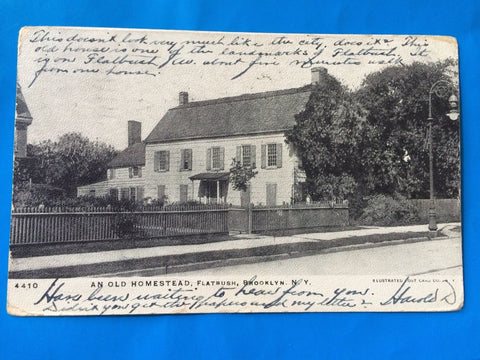 NY, Brooklyn - Flatbush house closeup postcard - H15039