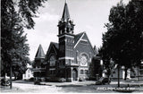 IA, SHELDON - Methodist Church, old cars - RPPC - B04019
