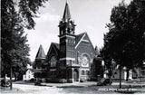 IA, Sheldon - Methodist Church, old cars - RPPC - B04019