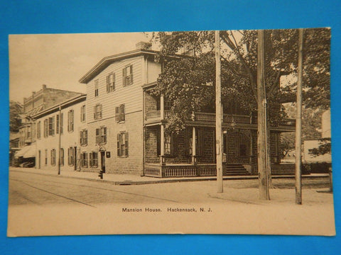 NJ, Hackensack -Mansion House, call box, fire hydrant - D08162