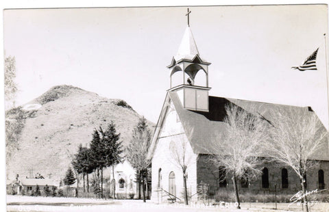 CO, Del Norte - Old Catholic Church and MT Lookout - Sanborn RPPC - D06230