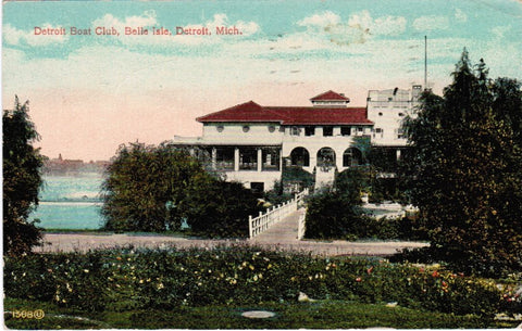 MI, Detroit - Boat Club at Belle Isle postcard - E05120