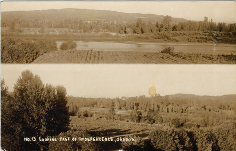 OR, Independence - looking east of - Patton RPPC - B06619